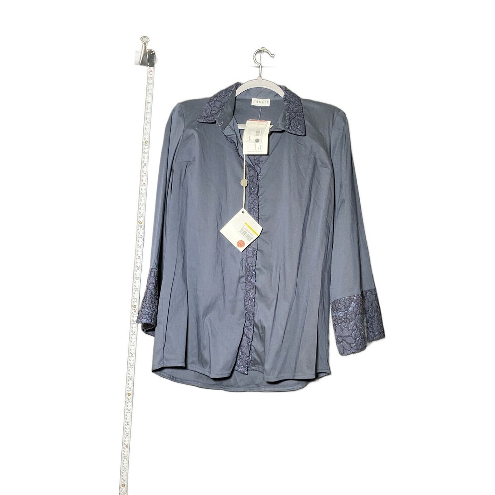 Paulie Men's Navy Short Sleeve Casual Shirt Size 42 NWT